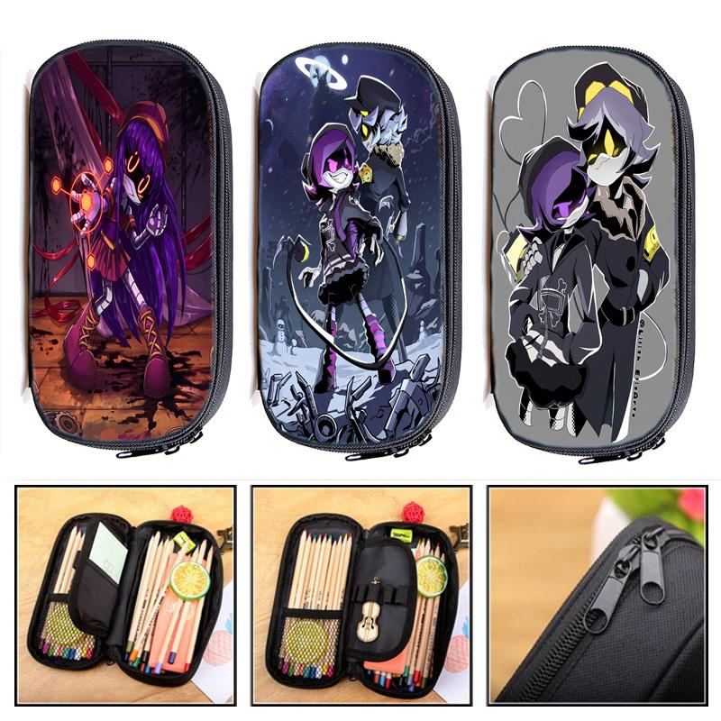 Murder Drones Pencil Case Multi-Layer Compartment Uzi N Anime Stationery Organizer Double Zipper Pen Pouch for School Girls Boys