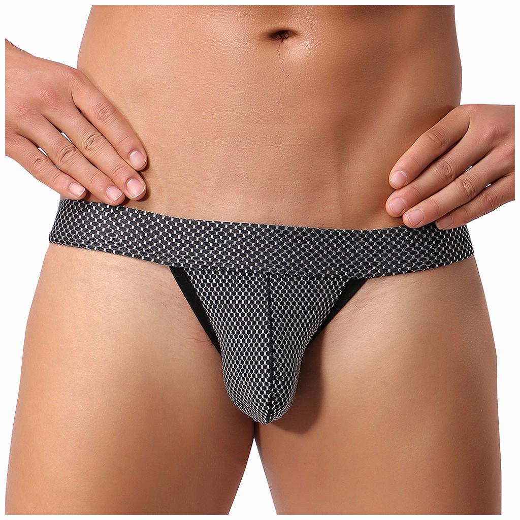 Pánské spodní prádlo ze síťoviny s nízkým pasem Měkké prodyšné kalhotky Krátké sexy kalhotky