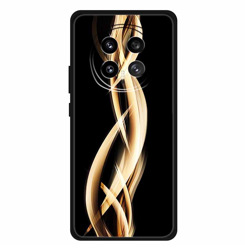 Mobile Phone Protective Case For Honor Magic8 5G Floral Painted Soft Black Silicone Back Cover For Honor Magic 8 2025 Case Funda