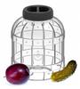 Pote para picles com tampa de rosca, plástico, multifuncional, 5 l