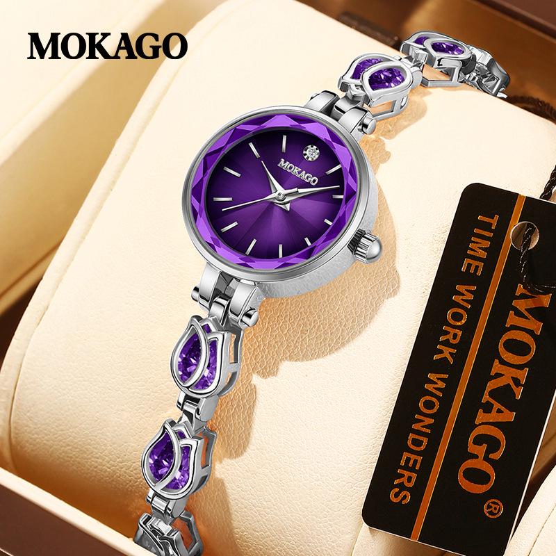 Mokaga Women s Simple Luxury Round Dial Quartz Bracelet Watch