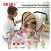 Baby Stroller Mobile with Rabbit, Bee, Bird, Owl & Dog Toys - Hanging Ornament & Bed Bell