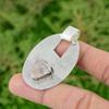 Daughters Day Deal 925 Silver Heart Chakra Rose Quartz Rough Stone Bezel Pendant