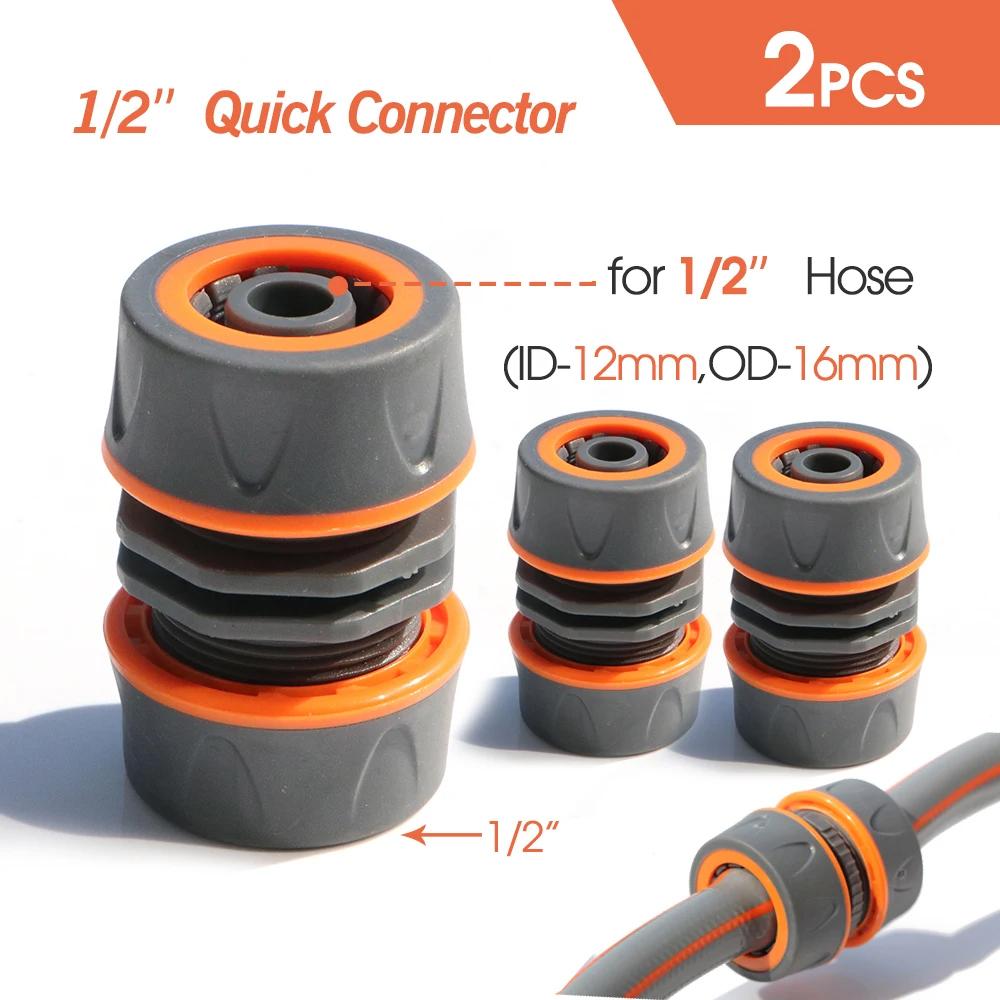 

2 шт. 1/2 3/4 адаптер для садового шланга, быстроразъемное соединение, пластиковая соединительная муфта для полива, удлинитель, фитинг для ремонта