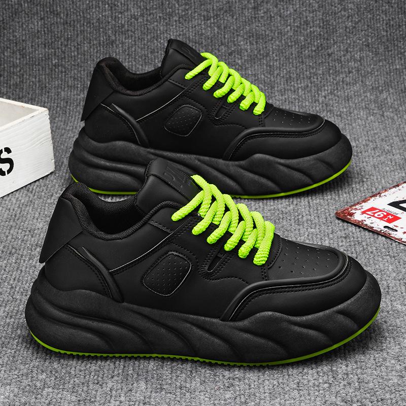 

Fashion New Exquisite Men s Sneakers Shallow Mouth Fashion Versatile Casual Shoes Thick soled Increased Breathable Running Shoes 44 чёрный