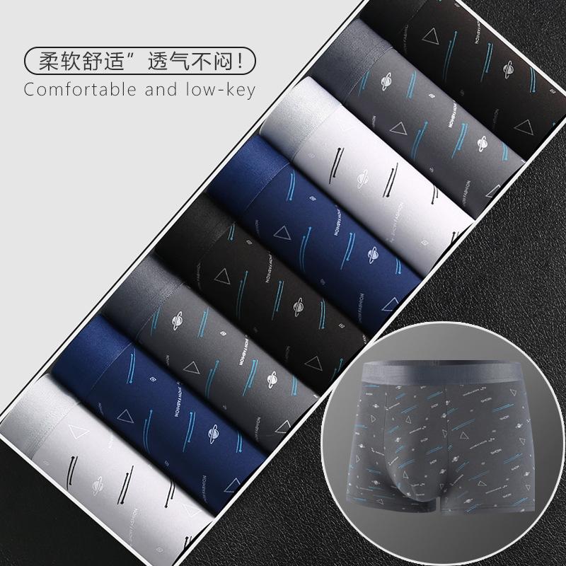 Roupa Íntima Masculina Boxers Masculinos Boxers de Cintura Média para Jovens Calças de Tamanho Grande para Meninos Shorts