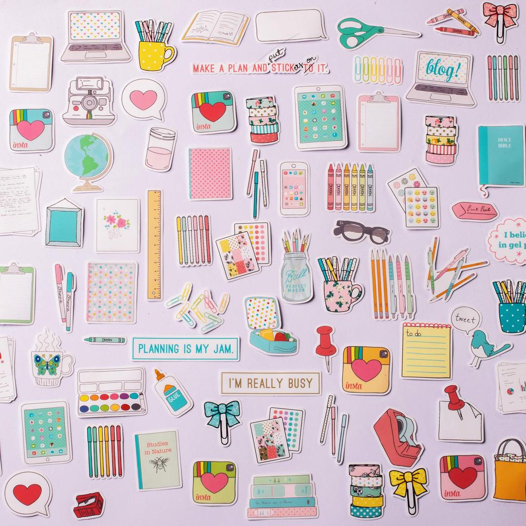 Navy Peony Retro Schedule Sticker Set Waterproof Stickers for Calendar Lists Cute Small Stickers for Journals and Notebooks Craft Stickers for