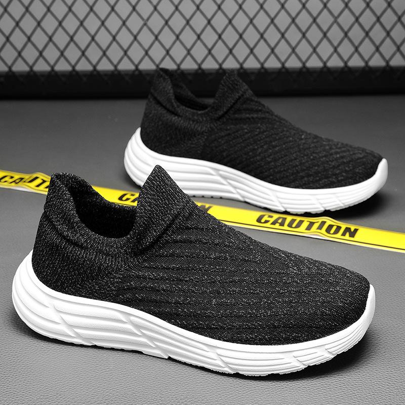 Outdoor hiking shoes summer sports fly-woven mesh shoes breathable and lightweight soft-soled travel casual socks shoes