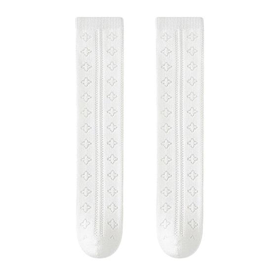 

1 Pair Children Knee-High Socks Breathable Thin Cotton Socks Summer Cooling Mesh Crew Socks for Kids & Student B