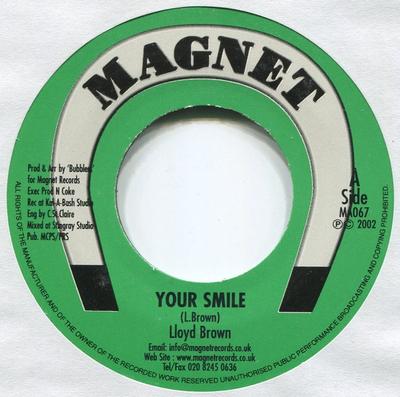 7-Zoll-Schallplatte LLOYD BROWN - Your Smile MA067 Magnet 2002 UK Reggae, Ska & Dub Gebraucht