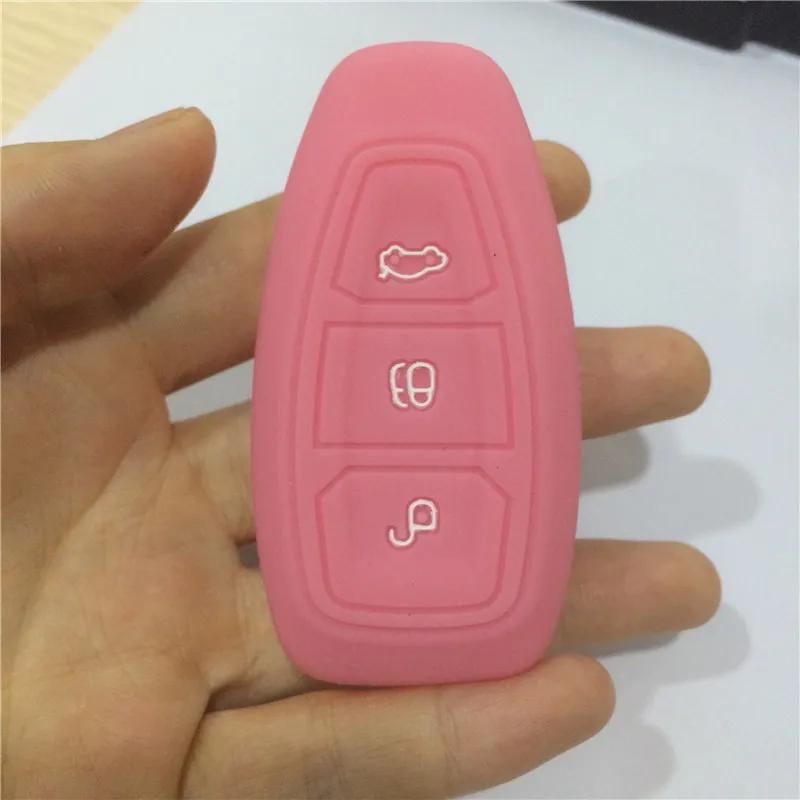 Silicone rubber car key case cover for Ford Focus 3 MK3 ST RS Ecosport Kuga New fiesta Fiesta Focus Mondeo3 Buttons smart key