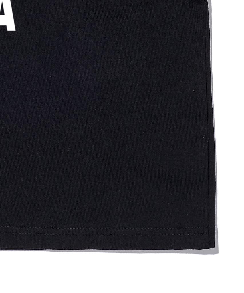 PAPERBOY Crop Santa Monica Short Sleeve T-Shirt - Black