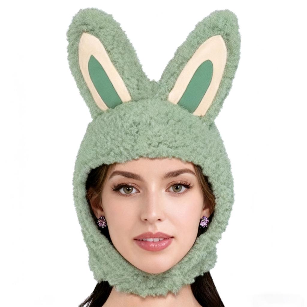 Kinder Damen Cartoon Ohren Kopfbedeckung Plüschmütze