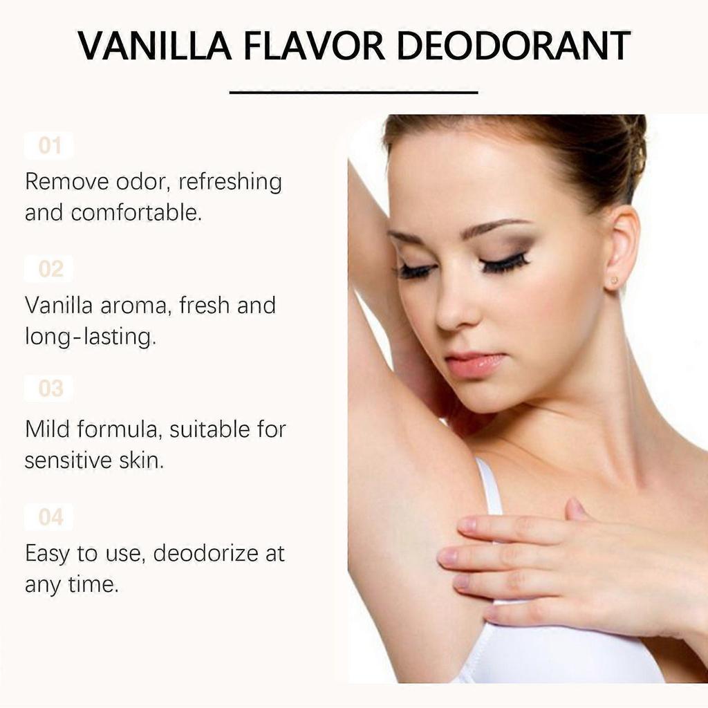 Vanilla Body Fragrance Bar, Natural Deodorant, Fresh Floral Scent, Body Care ,40g