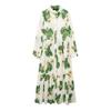 Fashion Style 2024 Summer New Arrival Women's Clothing Temperament Wild Flowers Print Mid Length Long Length Dress 2183072