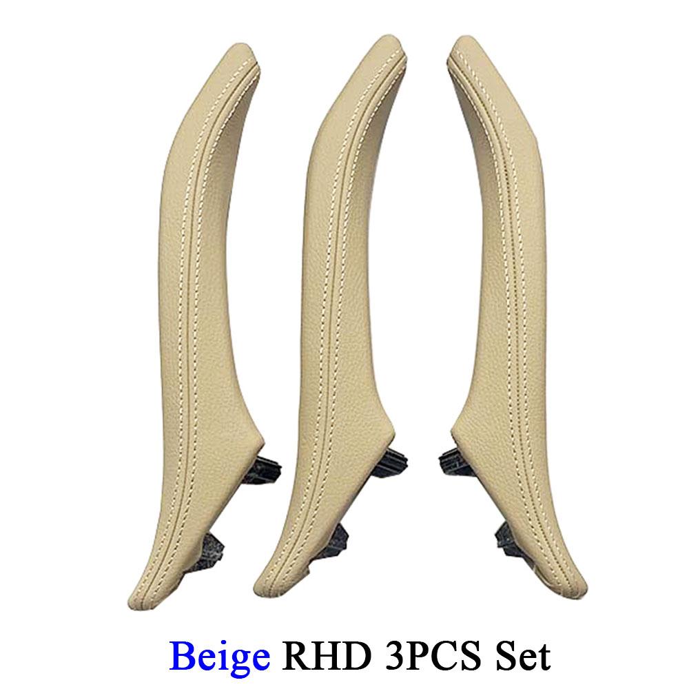 LHD RHD Car Inner Left Right Door Pull Handle Leather Assembly Set Trim Replacement for BMW 5 Series F10 F11 F18 520 523 525