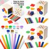 Wooden Early Education Cognitive Toy With Matching Sensory Blocks For Toddlers