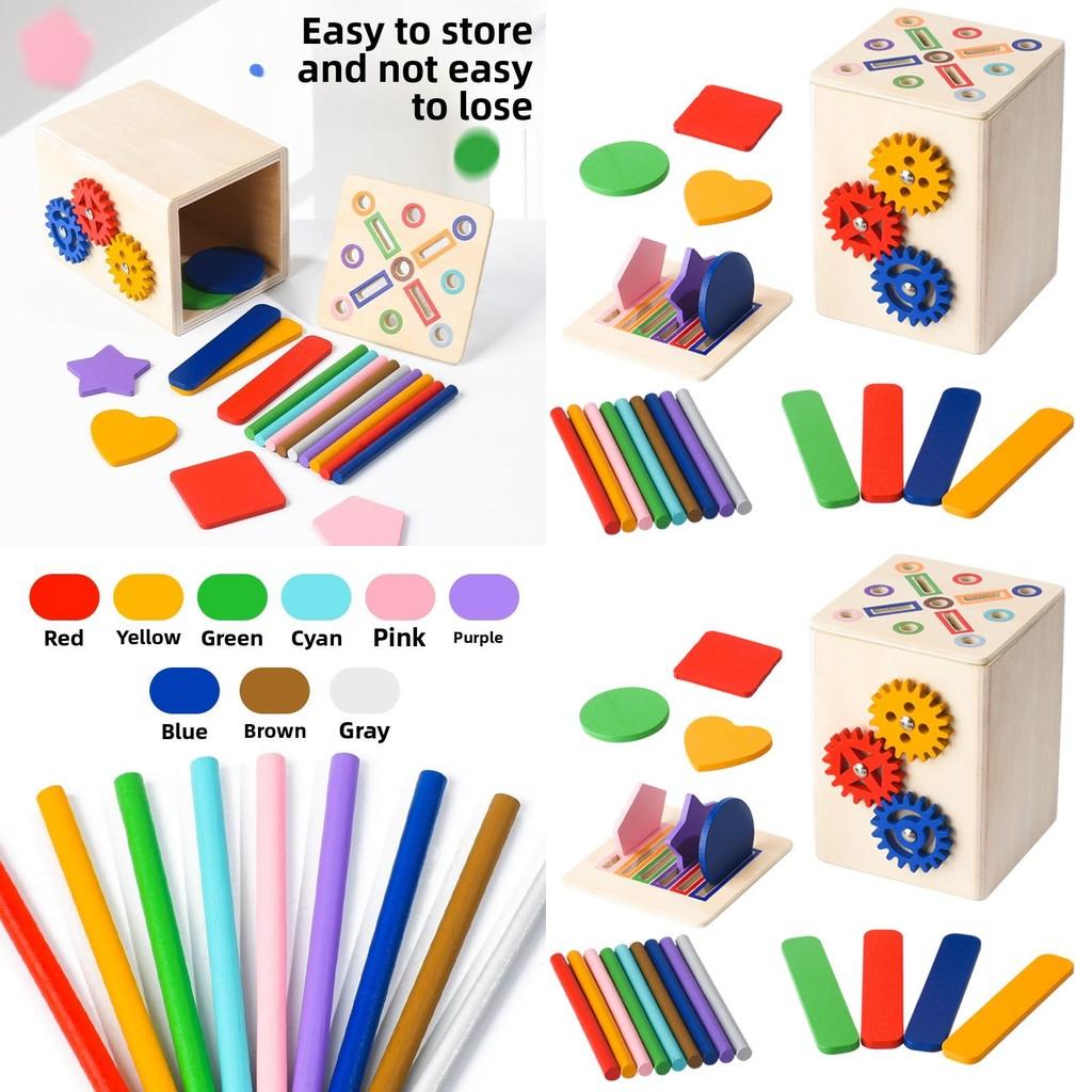 Wooden Early Education Cognitive Toy With Matching Sensory Blocks For Toddlers