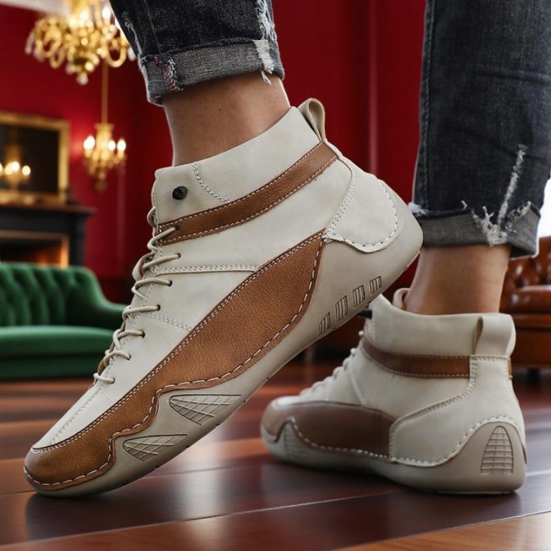 

High Fashion Mens s Boots Anti Slip Trendy Patterned Hiking Boots Blue Thick Soled Sports Shoes 2025 New Autumn and Winter Boots 39