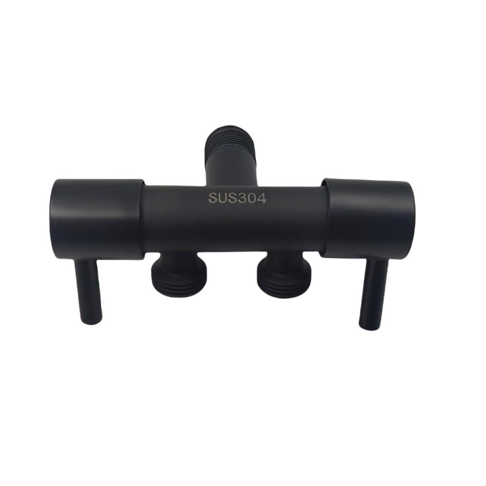 

T-Adapter 3 Way Switch Faucet Valve Copper Shower Tap Connector Household Hardware чёрный