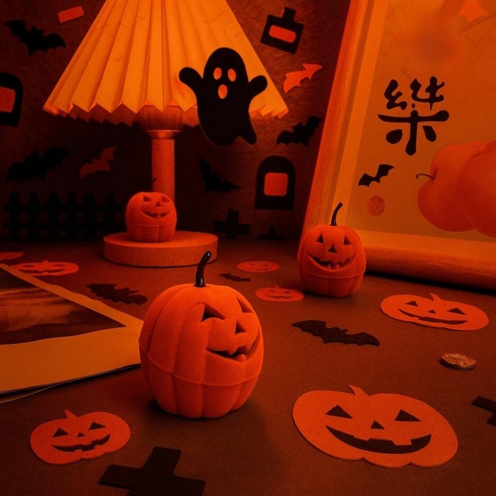Anti-collision Halloween Jewelry Box Wedding Flannel Jewelry Organizer Pumpkin Rings Box  Propose