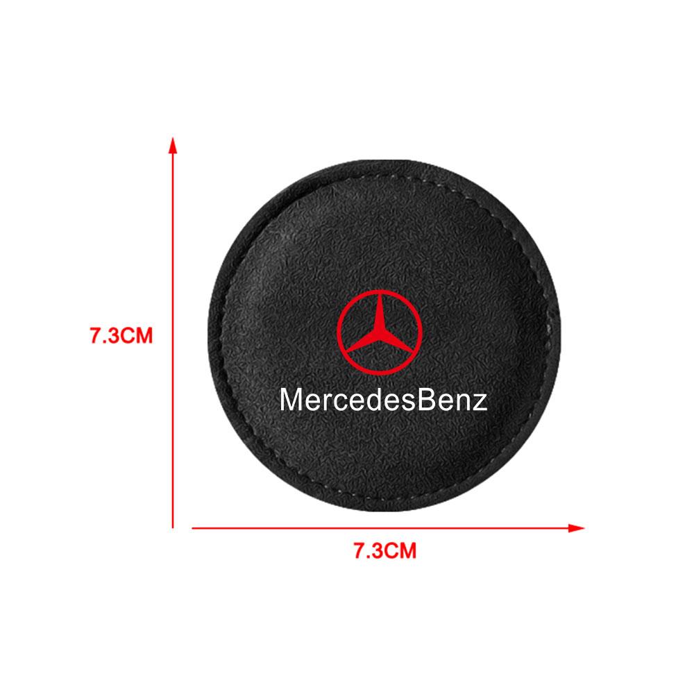 2pcs Car Coaster Anti-Slip Water Cup Holder Pads For Mercedes Benz A B C E S M Class AMG CLA CLS W212 W213 W204 W205 W176 W211