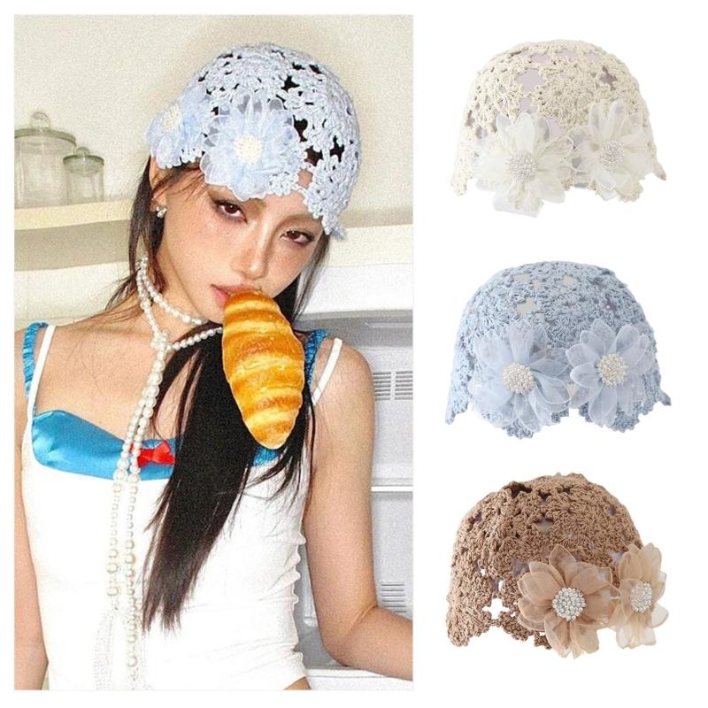 Folk Headpiece Handmade Flower for Dress up Casual Wear Party Headgear Pullover