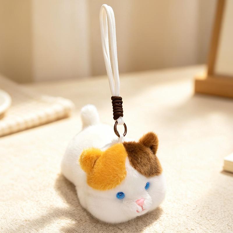 Cute Cartoon Animal Plush Toys Soft Stuffed Doll Pendant Key Chain Bear Dog Duck Kitten Lovely Gift For Girls Boys Birthday Xmas