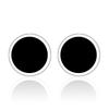 Punk Style Personality Black Earrings Hip-hop Street Trendy Men Round Earrings