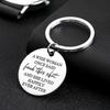 Inspirational Stainless Steel Keychain Gift For Wife Friends Sister With Modern Artistic Design