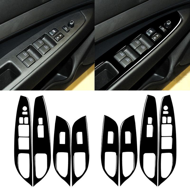 Carbon Fiber Window Lift Control Panel Trim Cover for Infiniti G37 2008-13 G35 07-08 G25 11-12 Car Interior Accessories Sticker