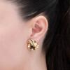 Creative Retro Gold Color Inlaid Zircon Earrings for Women Fashion Exquisite Trendy Engagement Banquet Zircon Gift Accessories
