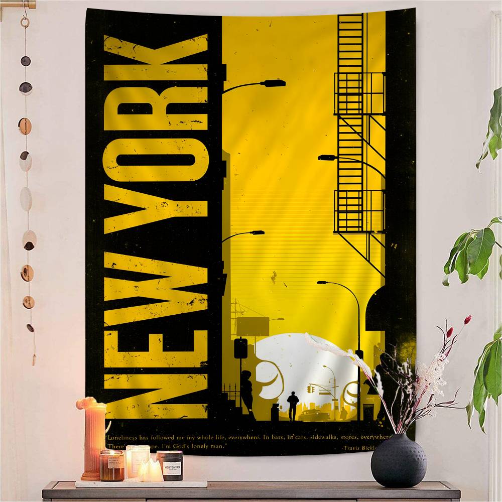 Crime Thriller Movies Taxi Driver DIY Wall Tapestry For Living Room Home Dorm Decor Wall Art Decor