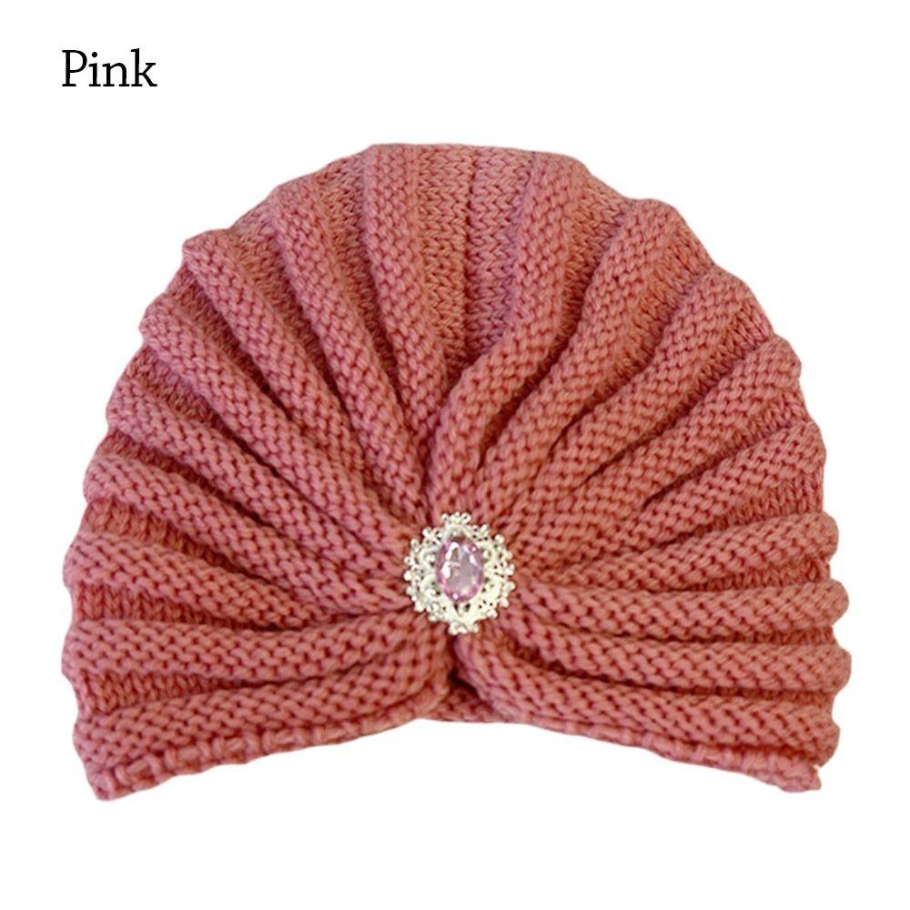 

Winter Warm Hijab Caps Thick Turban Cap Fashion Bohemia Turban for Women рожевий