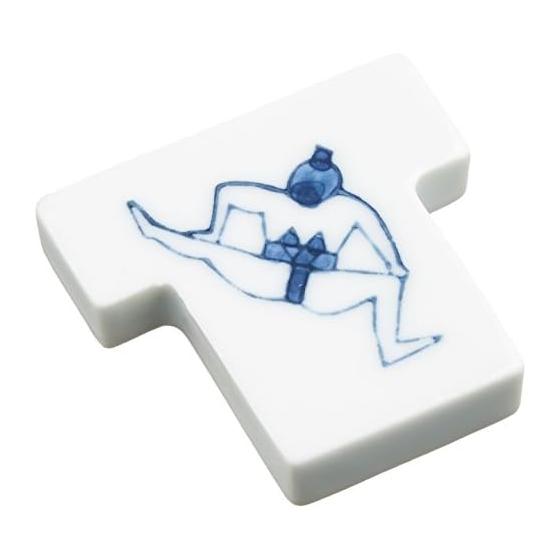 World Create Aizome Chopstick Rest, Arita Ware, Dosukoi Sumo Wrestler, 15215, Ceramic, Japan