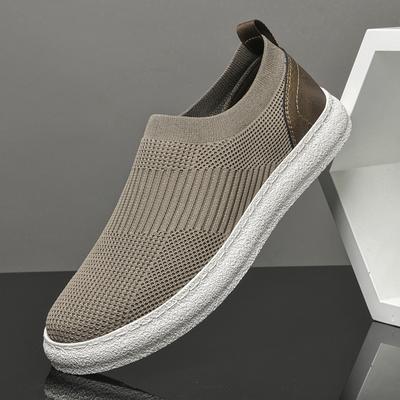 British Style Breathable Mesh Casual Shoes Thick Soles Wear-resistant Men's Outdoor Hiking Shoes Versatile Men's Loafers