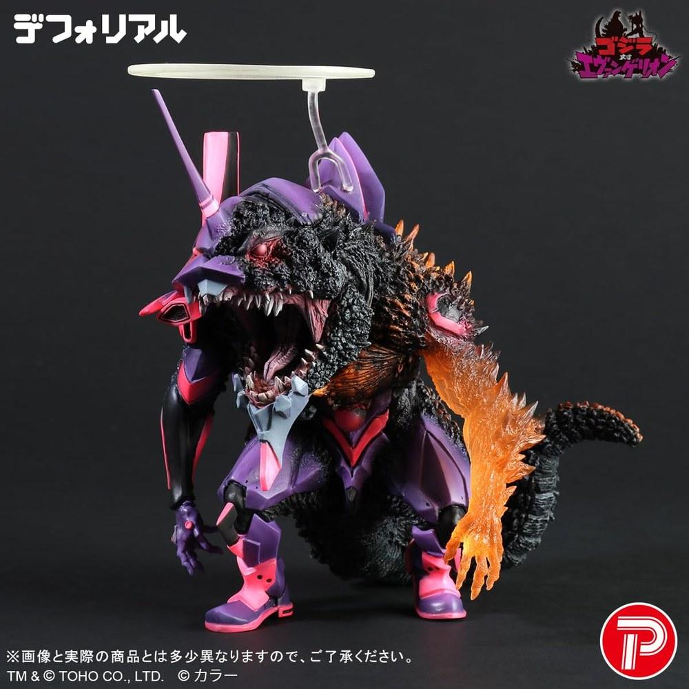 X PLUS EX+ GARAGE TOY DefoReal Evangelion Unit-01 Burning G Awakening PVC Figure 185mm Tall 135mm Long Painted Non-scale