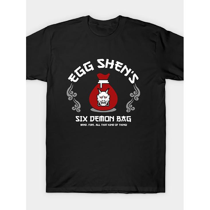 Big Trouble In Little China Tee Big Trouble In Little China Egg Shens Six Demon Bag T-Shirt - Novelty Clothing, Short Sleeves, Shirt for Daily Wear & S чёрный