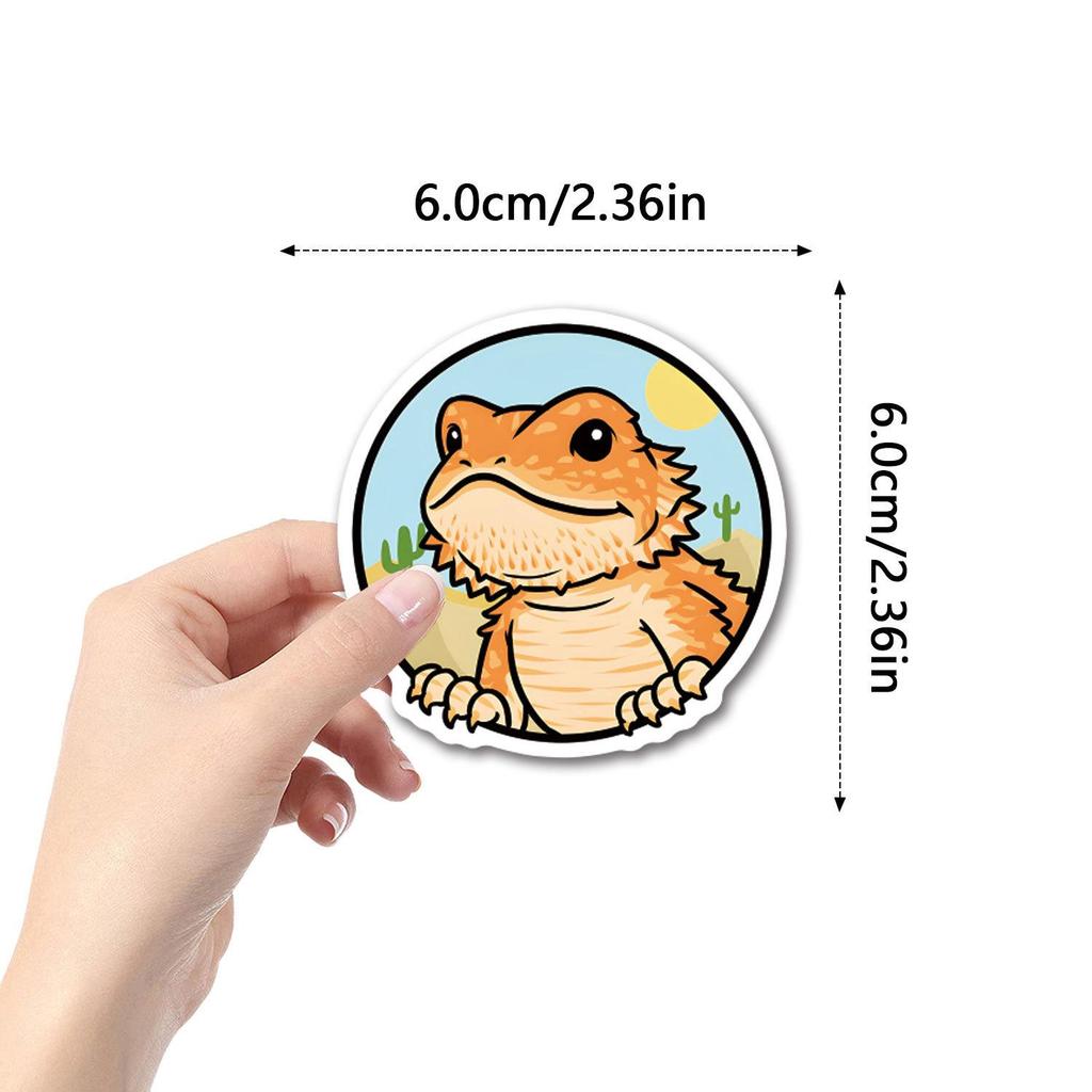 55 Cartoon Lizard Graffiti Stickers for DIY Decor - Cute Decals for Water Bottles & Suitcases