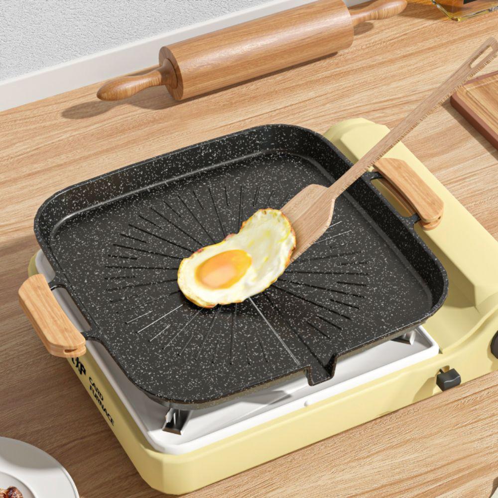 Aluminum Zinc Zinc Alloy Barbecue Tray with Oil Outlet Barbecue Plate Korean Square Grill Pan  Outdoor