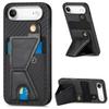 For iPhone Air Case with K-Shaped Kickstand Leather Phone Back Cover
