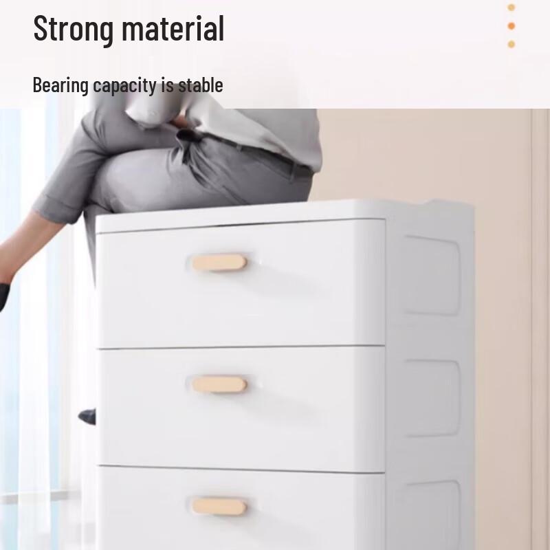 Gabinete de Almacenamiento de Cajones de Plástico de 4 Niveles