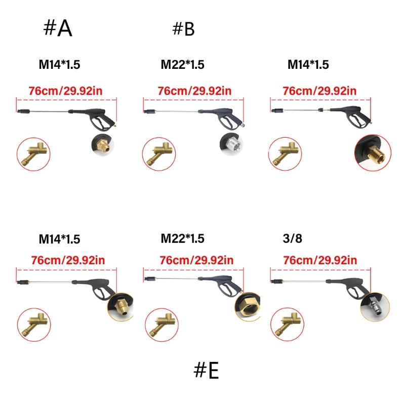 High Pressure Sprayer Pistols Suitable for Garden Hoses, Comfortable Grip Washer Tool for Vehicle and Flower Irrigation