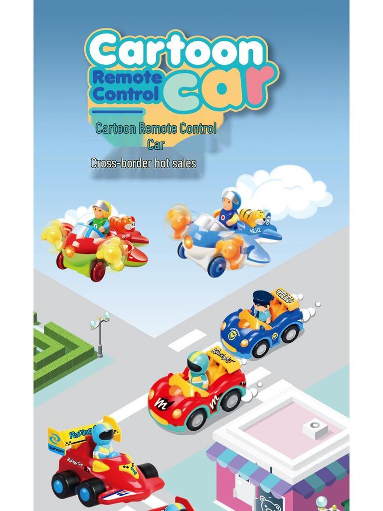 Children's Electric 2.4G Remote Control Car with Lights & Music - Popular Cartoon Toy Car
