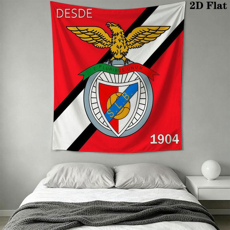 S.L. Benfica LOGO Wall Hanging Printed Fabric Blanket Decorative Tapestries for Bedroom Living Room Home Decor