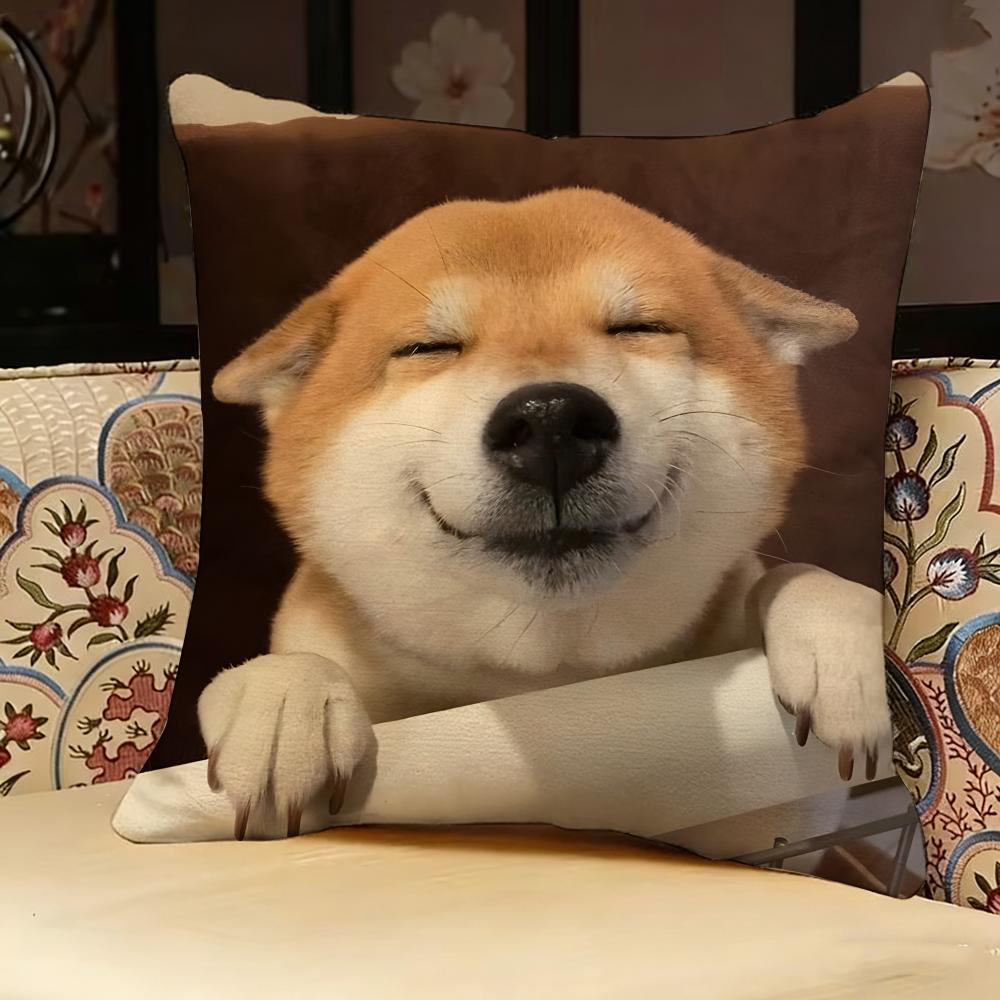 Shiba Inu Cute Pillow Case Pillowcase, Double-sided Printed, Sofa Cushion, Bedroom Headboard Pillow