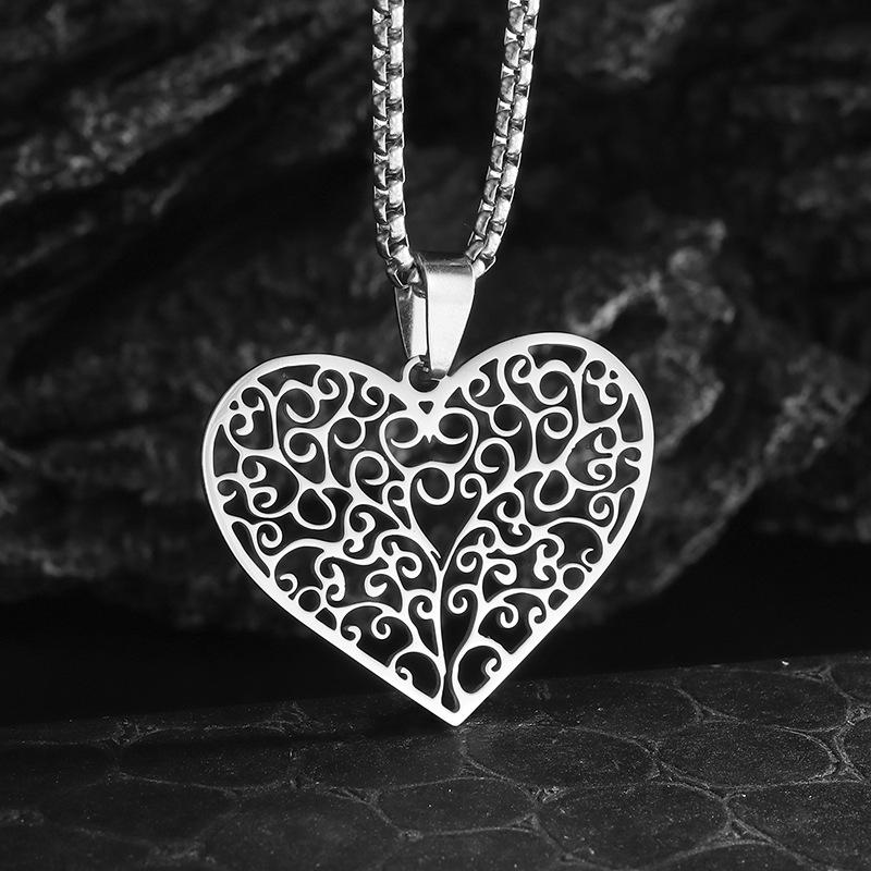 Accessories Retro Love Carved Hip Hop Style Fashion Pendant Necklace