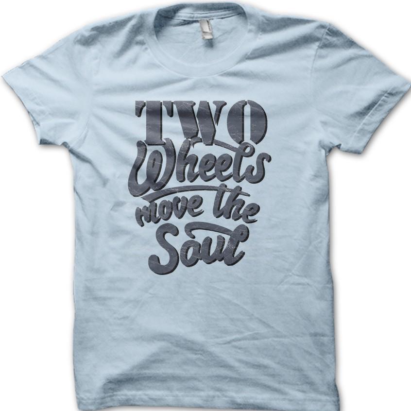 Two Wheels Move The Soul Biker Motorcycle Classic Biker T-Shirt 06099 M