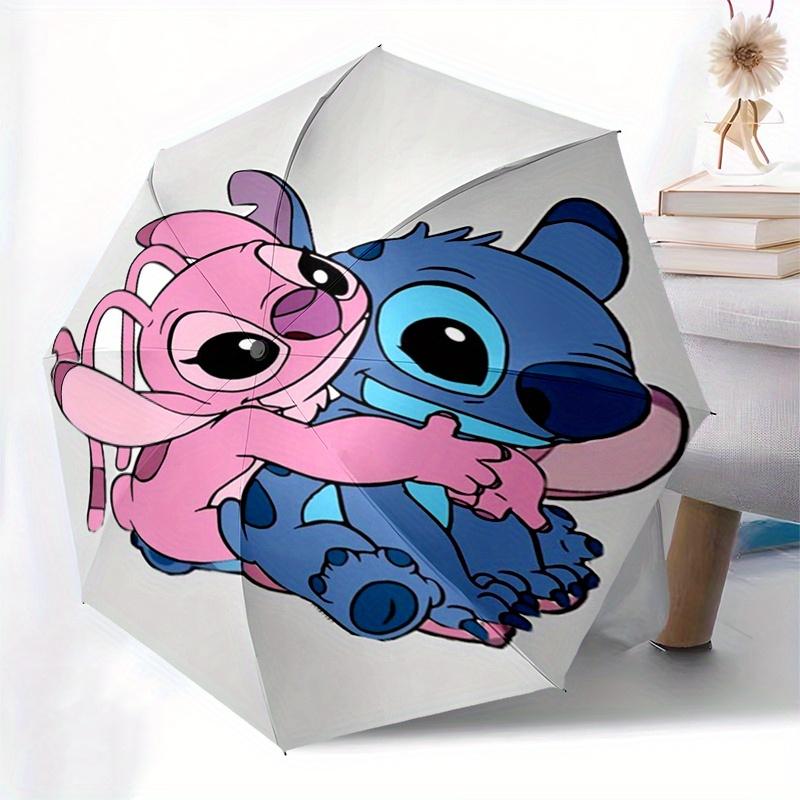 1pc Stitch,Lilo Automatic Folding Umbrella: Compact 8-Bone Design Cartoon Outdoor Travel Companion, Business Umbrella, Christmas Valentine's