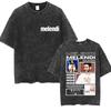 Rapper Melendi Tour  Vintage Washed Graphic TShirt Mens Hip Hop Fans Gift Short Sleeve T Shirt Pure Cotton Tees Streetwear